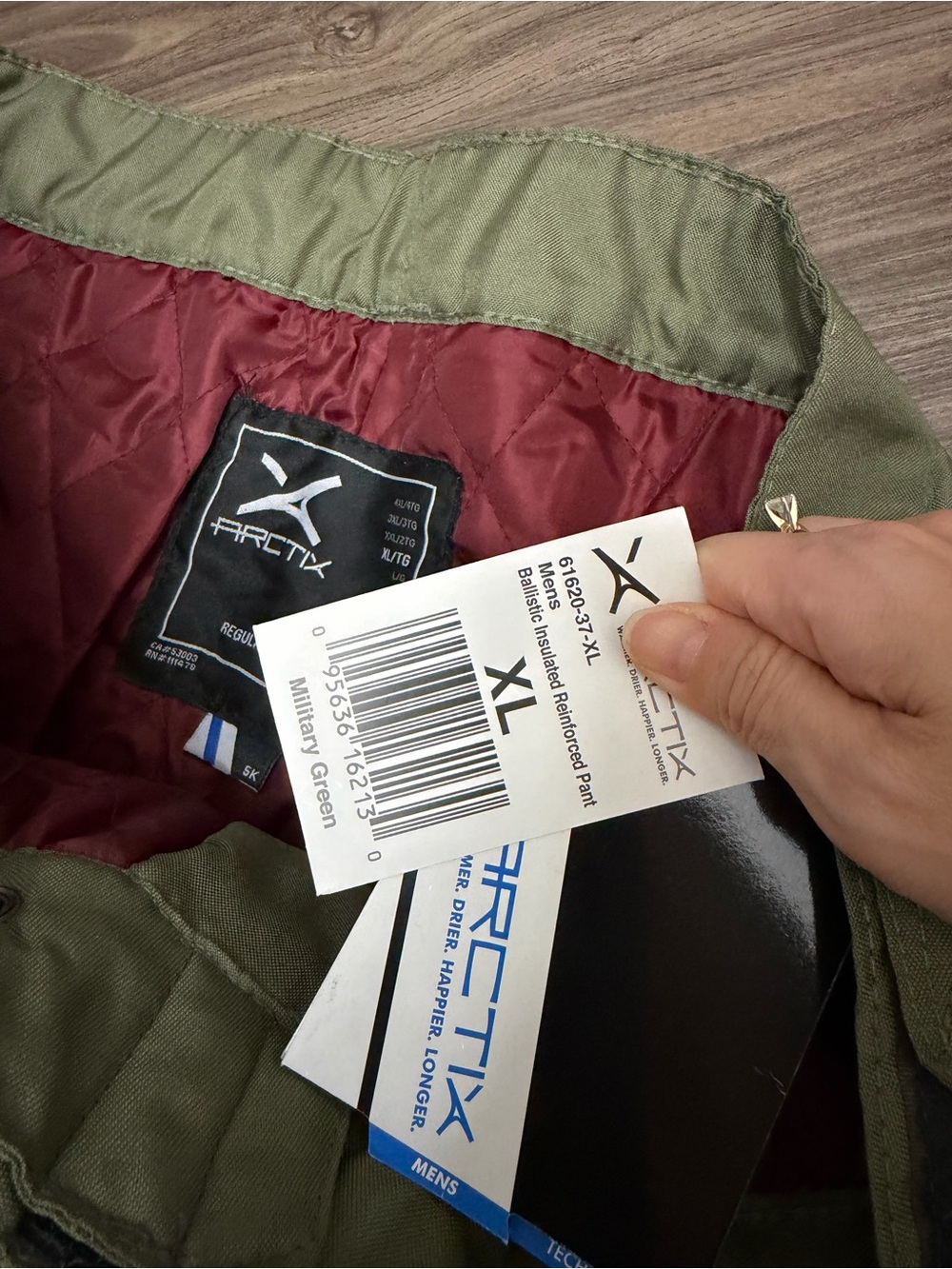 NWT Arctix Snow Pants Mens XL Beige Insulated Snowsports Ski Pants - Picture 2 of 8